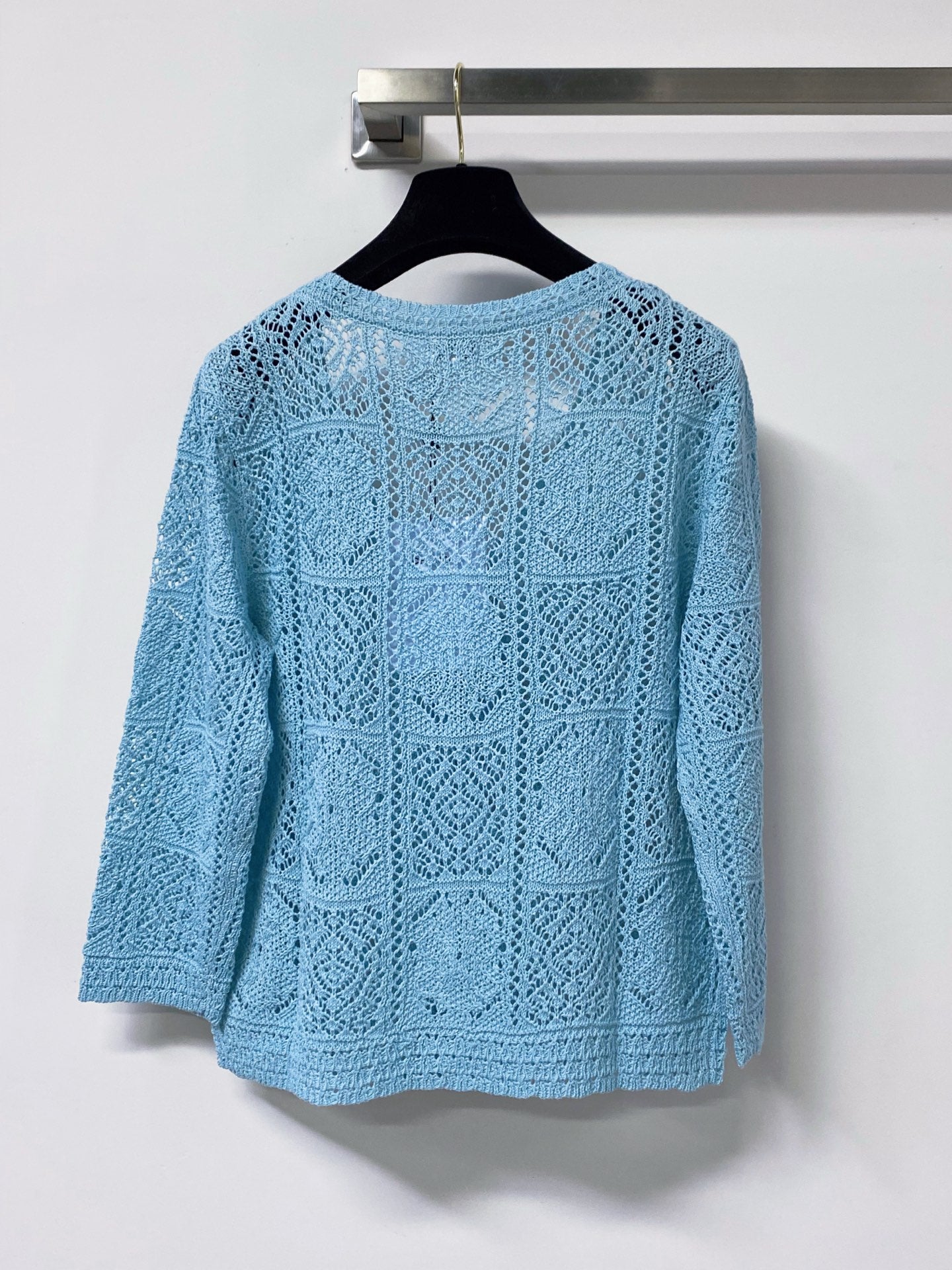 CHANEL 26S LACE KNIT V-NECK CARDIGAN 1523