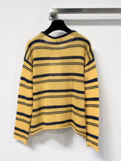 CHANEL 26S STRIPED CREWNECK KNIT SWEATER 1516