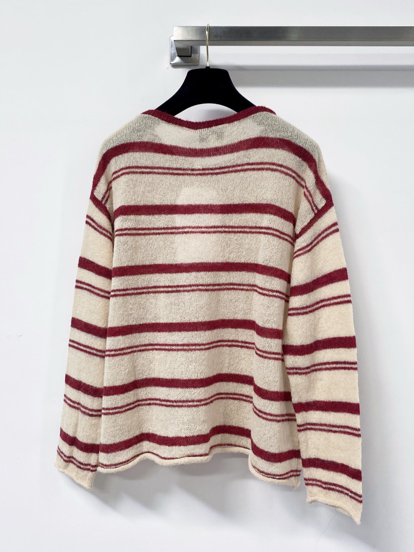 CHANEL 26S STRIPED CREWNECK KNIT SWEATER 1515