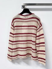 CHANEL 26S STRIPED CREWNECK KNIT SWEATER 1515