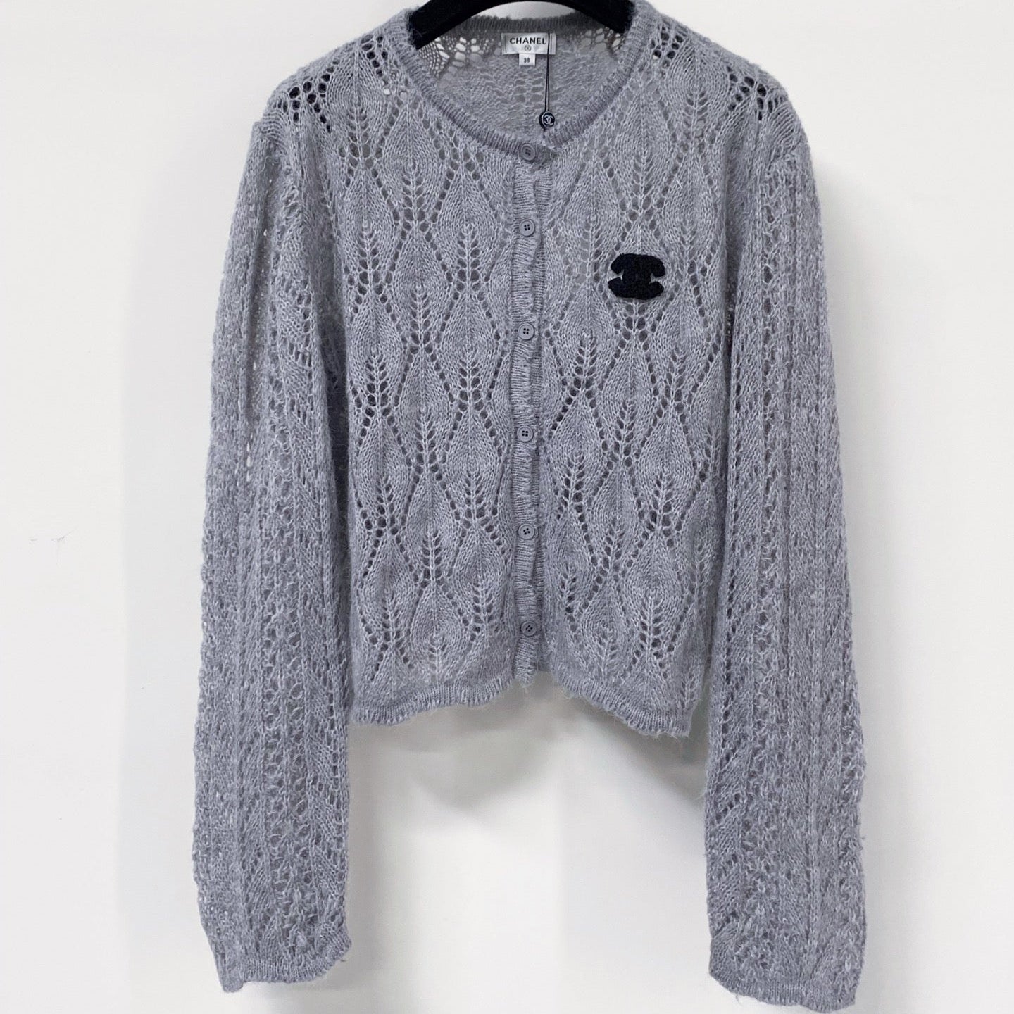 CHANEL 26S OPENWORK KNIT CARDIGAN 1513
