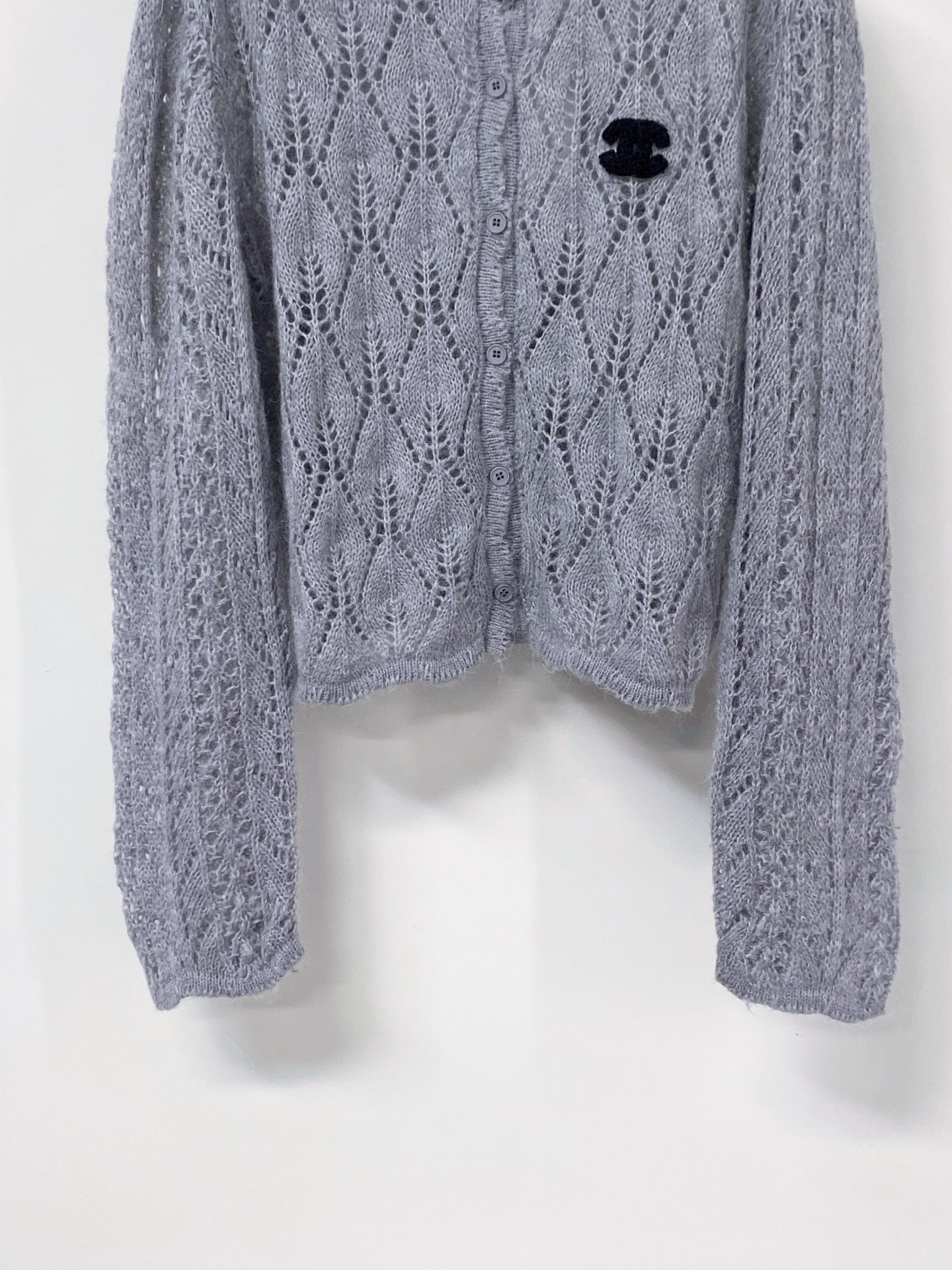 CHANEL 26S OPENWORK KNIT CARDIGAN 1513