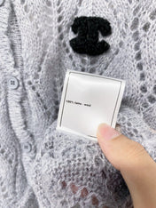 CHANEL 26S OPENWORK KNIT CARDIGAN 1513