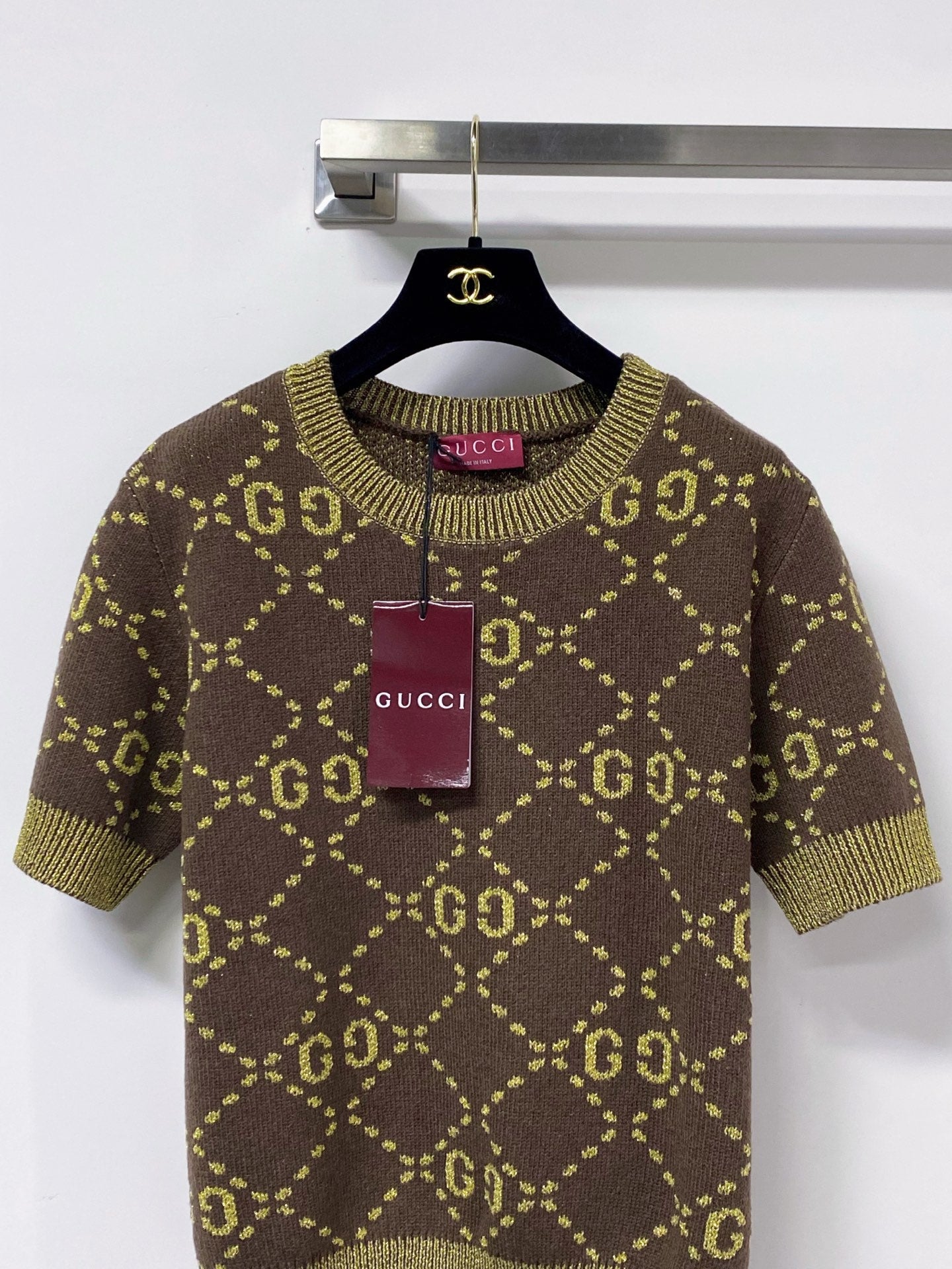 GUCCI 26S SHORT-SLEEVE KNIT SWEATER 524