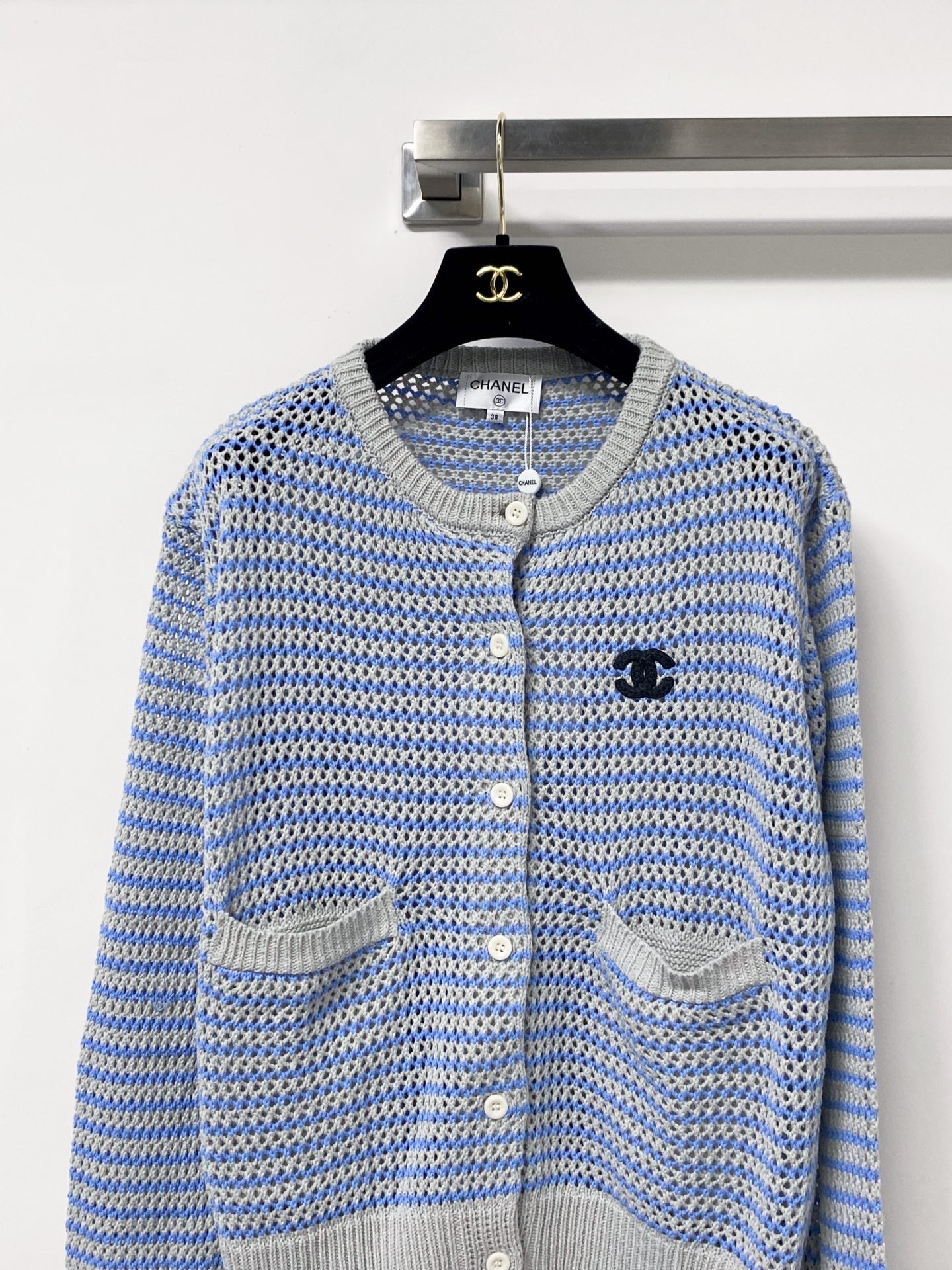 CHANEL 26S CREWNECK KNIT CARDIGAN 1508