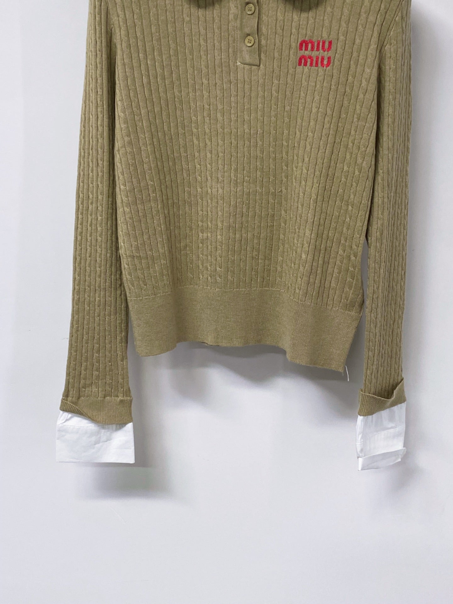 MIUMIU 26S KNIT POLO SWEATER 1337