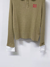 MIUMIU 26S KNIT POLO SWEATER 1337
