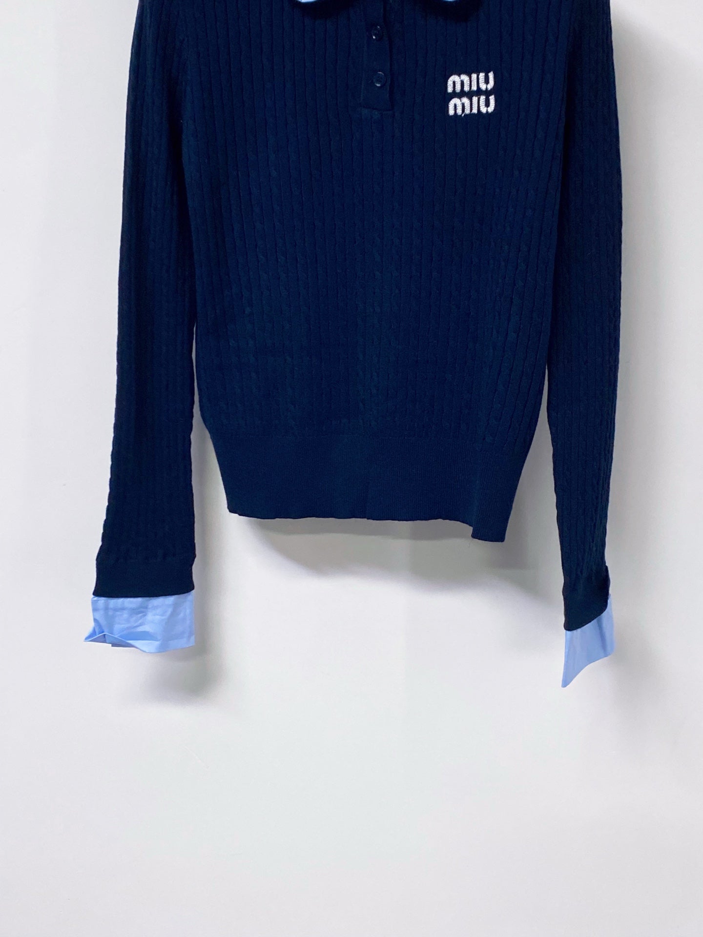 MIUMIU 26S KNIT POLO SWEATER 1336