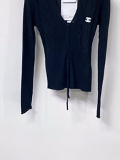 CHANEL 26S LACE-UP KNIT TOP 1503
