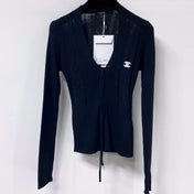 CHANEL 26S LACE-UP KNIT TOP 1503