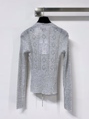 CHANEL 26S LACE-UP KNIT TOP 1502