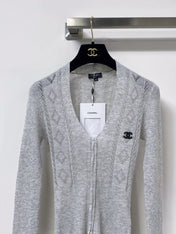 CHANEL 26S LACE-UP KNIT TOP 1502