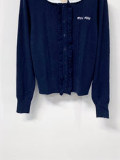 MIUMIU 26S COLLAR RUFFLE CARDIGAN 1334