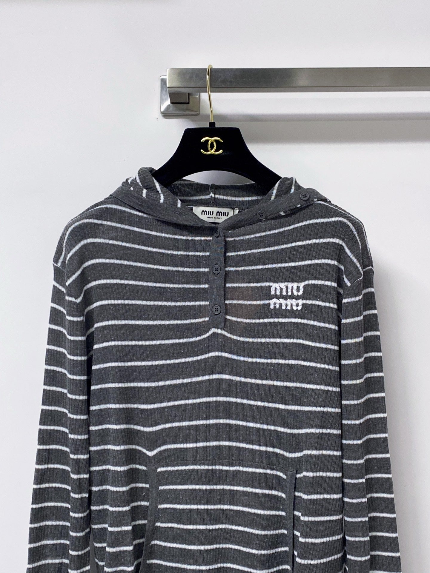 MIUMIU 26S KNIT HOODIE 1322