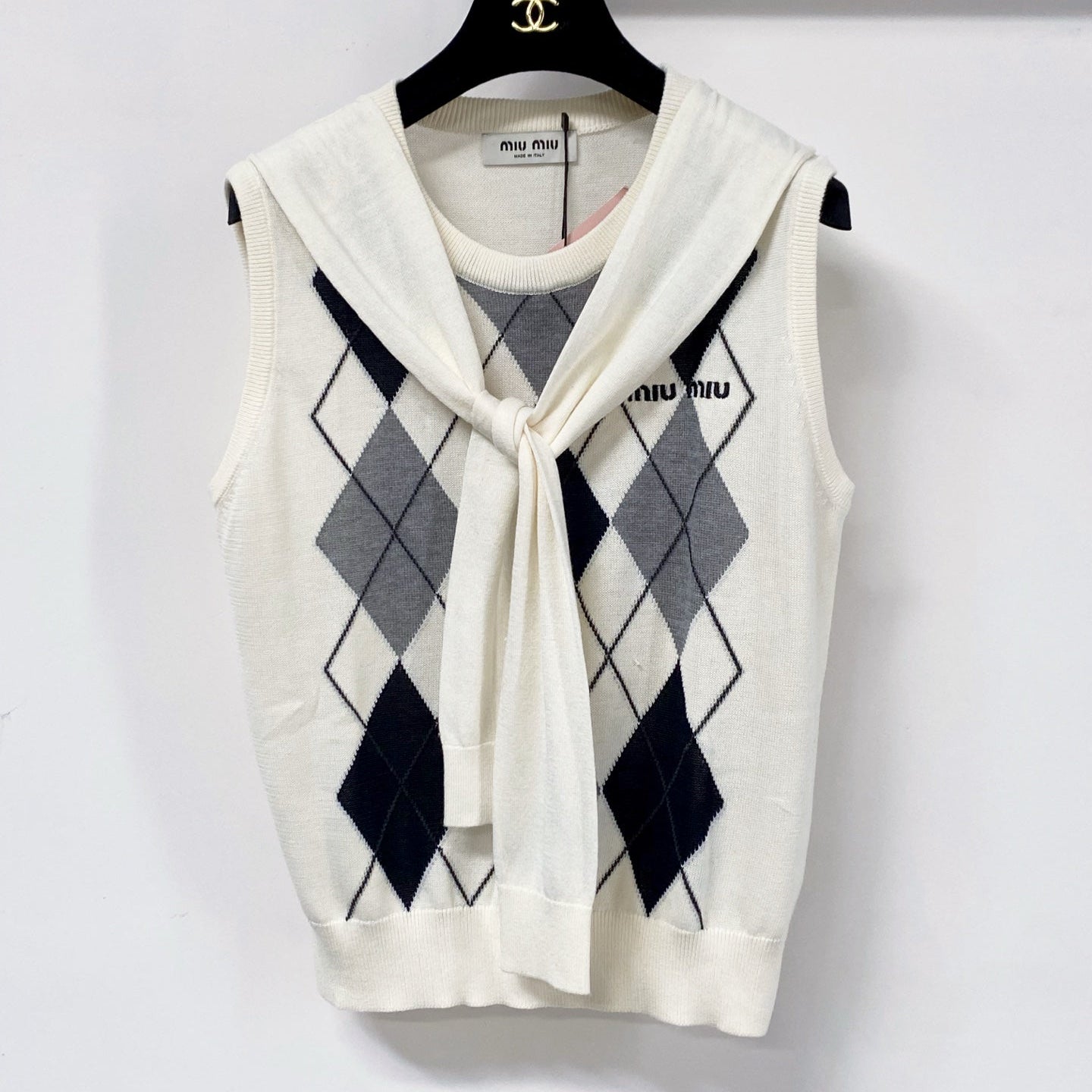 MIUMIU 26S SLEEVELESS KNIT TOP 1325