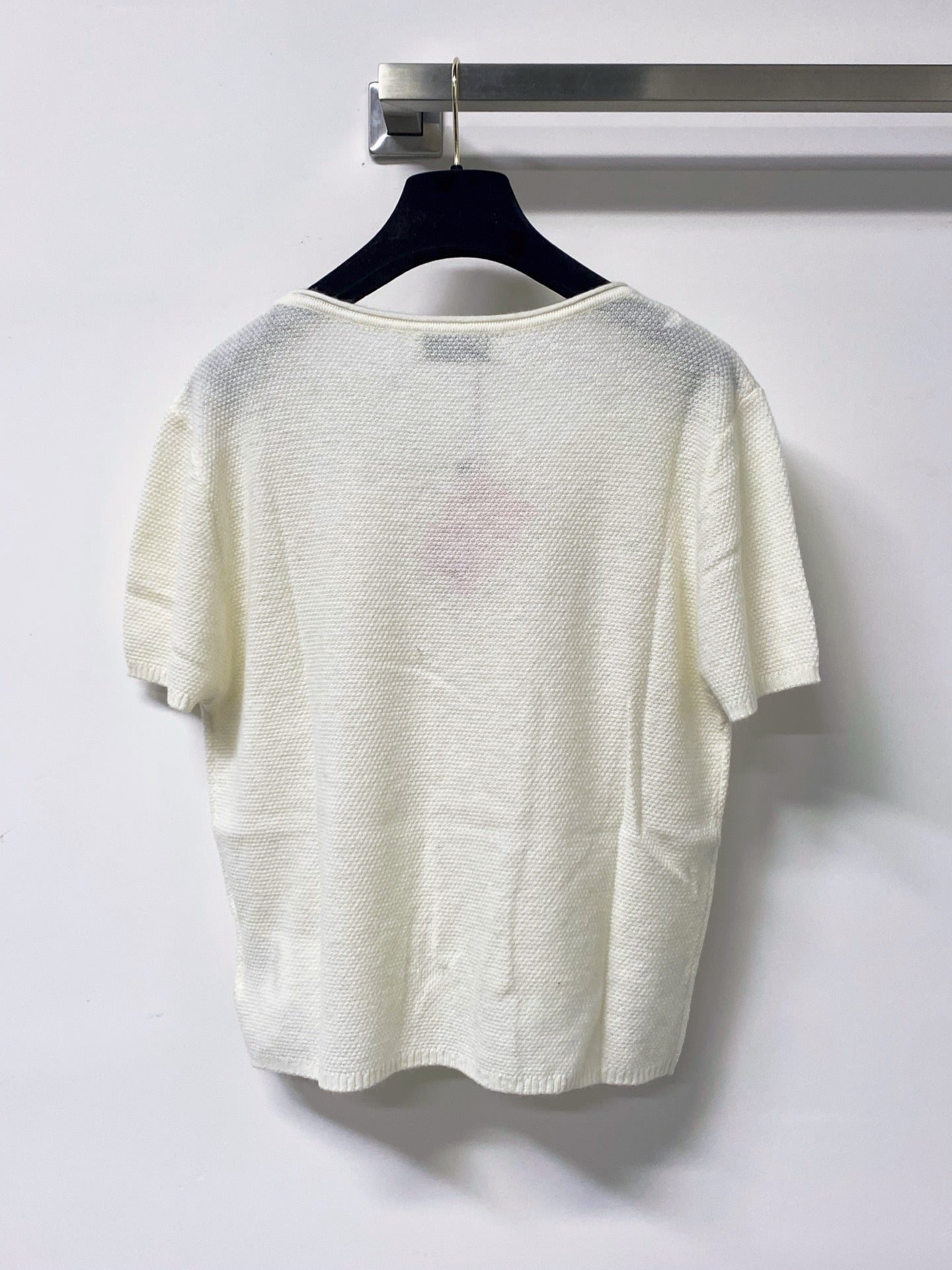 MIUMIU 26S SHORT-SLEEVE KNIT TOP 1288