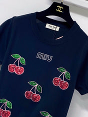 MIUMIU 26S SHORT-SLEEVE KNIT TOP 1291