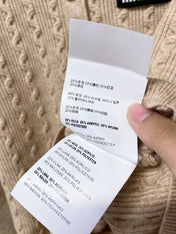 MIUMIU 26S CABLE-KNIT POLO SWEATER 1403