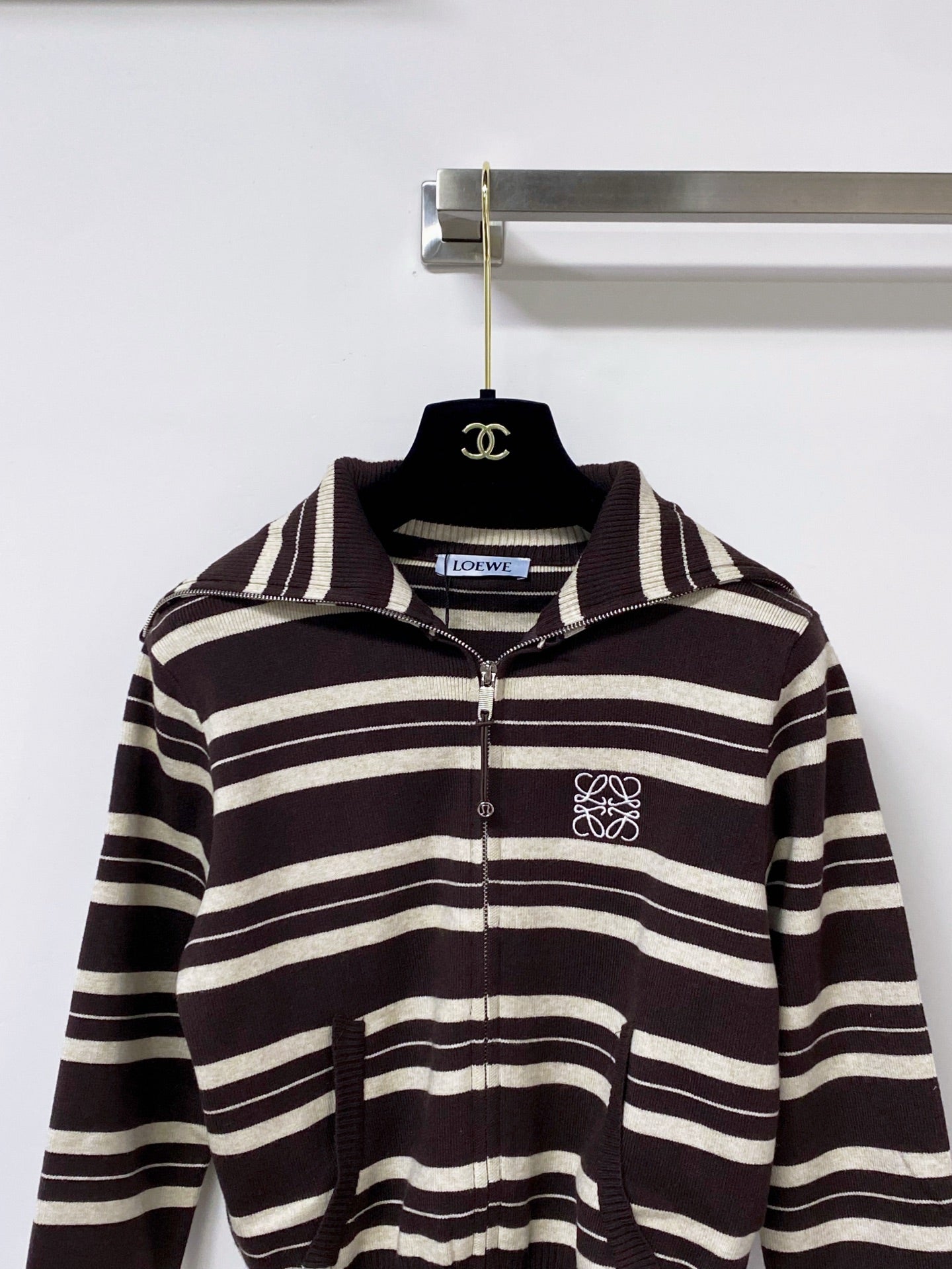 LOEWE 26S ZIP-UP KNIT CARDIGAN 711