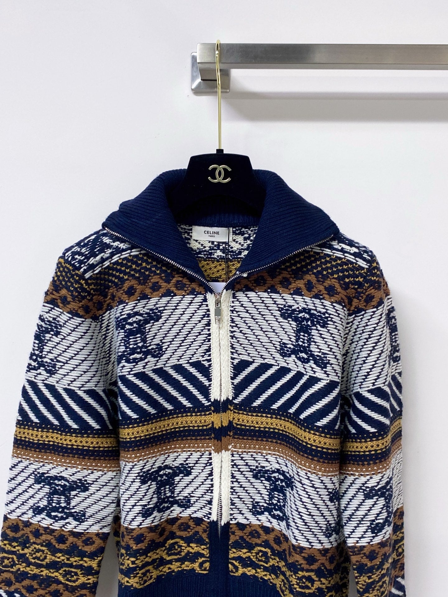 CELINE 26S ZIP-UP KNIT CARDIGAN 659