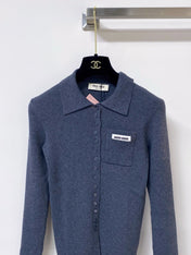 MIUMIU 26S KNIT POLO CARDIGAN 1531