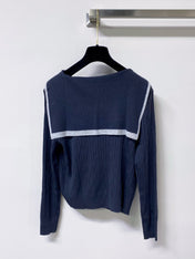 MIUMIU 26S SAILOR COLLAR KNIT CARDIGAN 1487