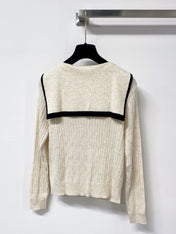 MIUMIU 26S SAILOR COLLAR KNIT CARDIGAN 1486