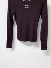 MIUMIU 26S RIBBED KNIT SWEATER 1483