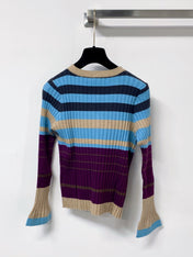 LOEWE 26S V-NECK RIBBED KNIT CARDIGAN 666