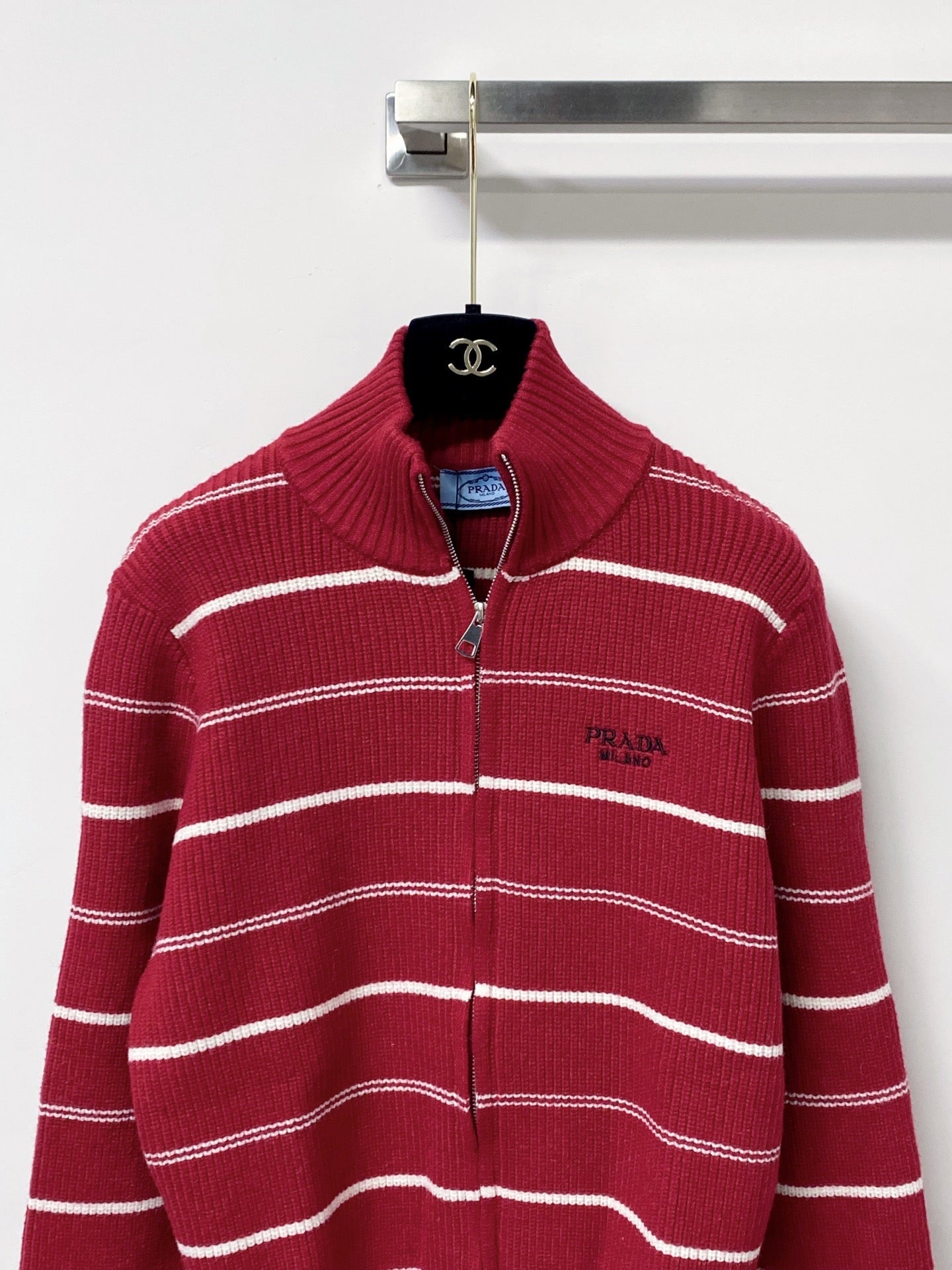 PRADA 26S ZIP-UP KNIT CARDIGAN 1334