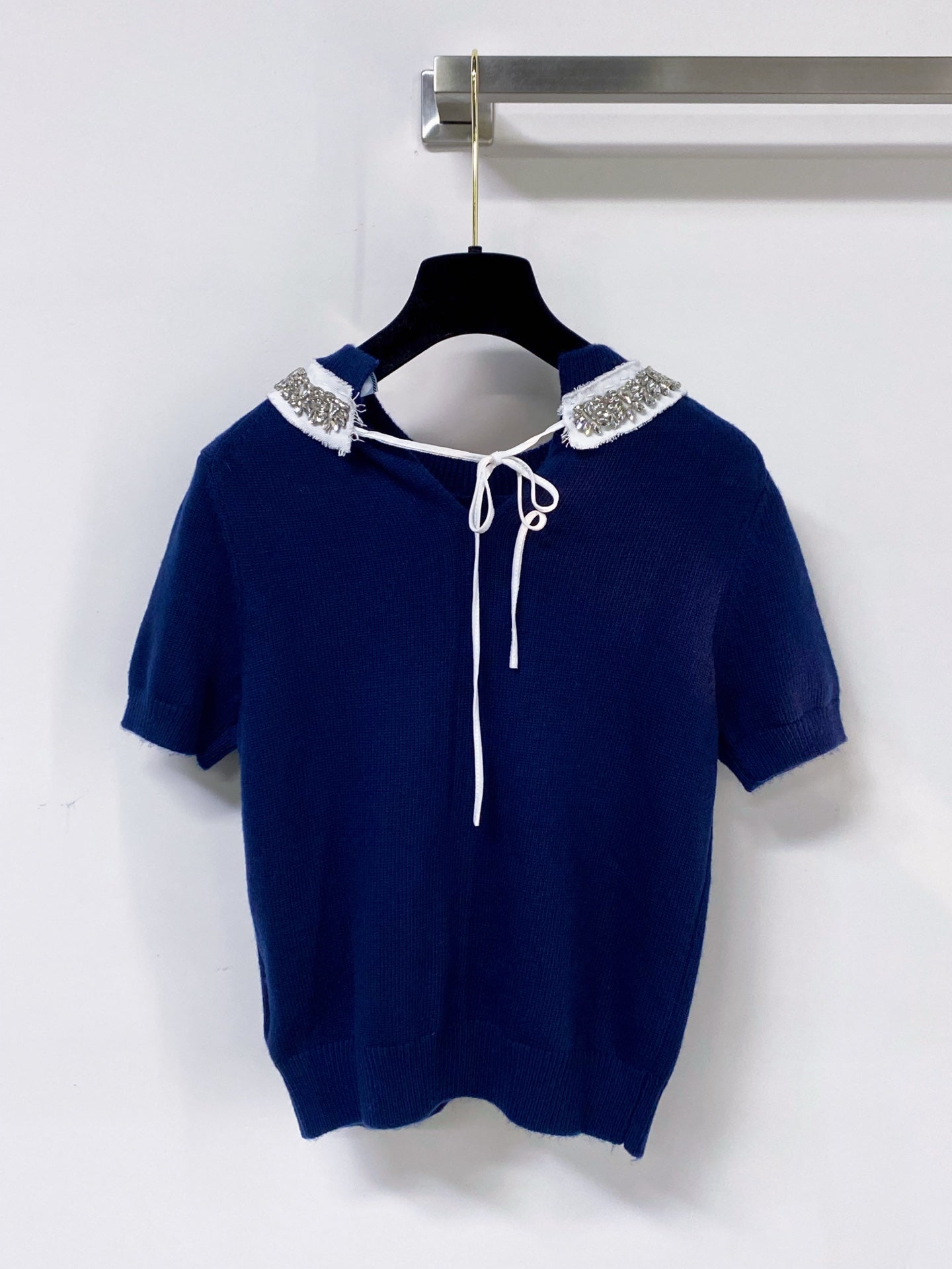 PRADA 26S SHORT-SLEEVE KNIT TOP 1306