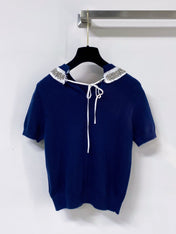 PRADA 26S SHORT-SLEEVE KNIT TOP 1306