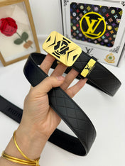 LV 25S BELT 35 MM IN BLACK CALFSKIN 593219