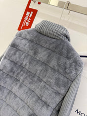 MONCLER 25S WOOL CARDIGAN IN GRAY 069
