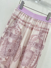 HM PRINTED SILK WIDE-LEG PANTS 269258