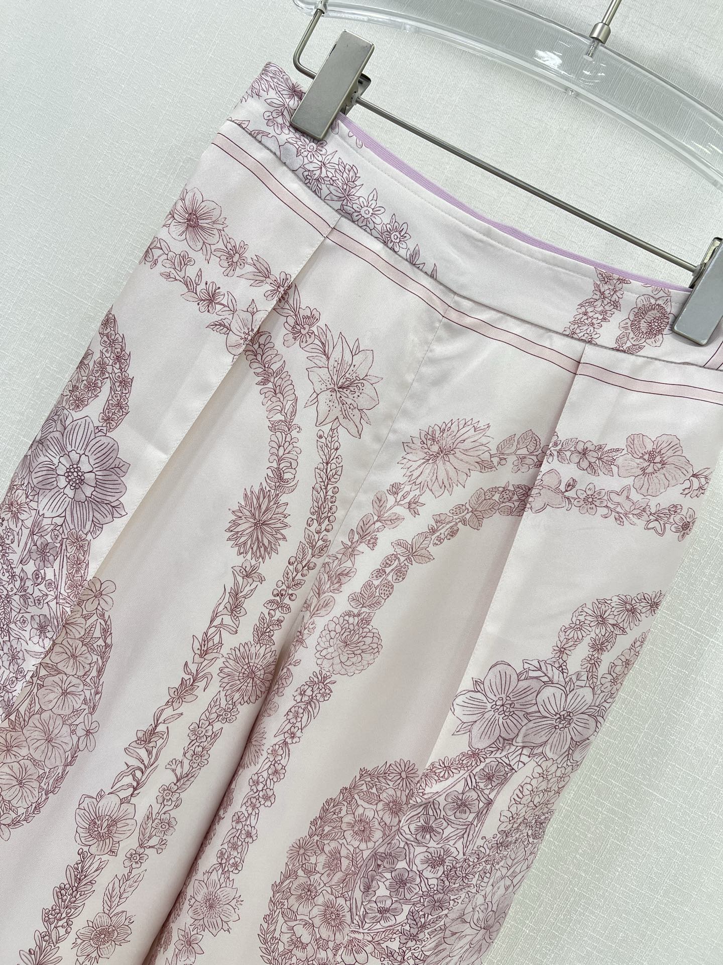 HM PRINTED SILK WIDE-LEG PANTS 269258