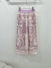 HM PRINTED SILK WIDE-LEG PANTS 269258