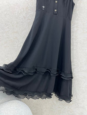 DIOR SLEEVELESS DRESS WITH RUFFLED SHOULDERS AND HEM 269143