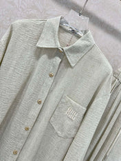 CHANEL SHIRT AND WIDE-LEG TROUSERS SET STYLE 33