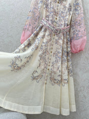 ZIMMERMANN LONG DRESS WITH A STAND COLLAR 275112