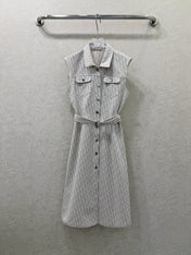 DIOR 26S SLEEVELESS MONOGRAM PRINT DRESS 1219