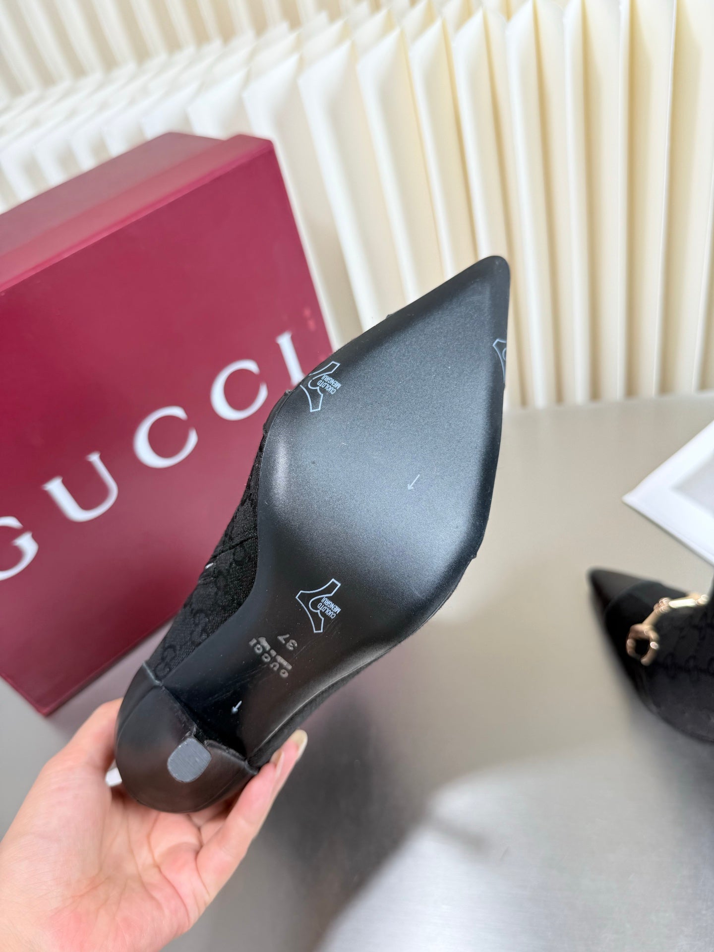 GUCCI 26S HORSEBIT BOOTS 105 MM IN BLACK LEATHER AND CANVAS