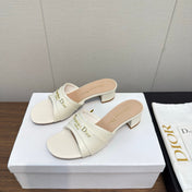 DIOR HIGH HEEL 25S 45 MM IN WHITE LAMBSKIN WITH GOLD HARDWARE