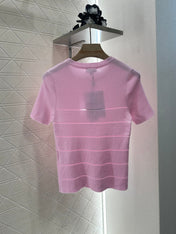 CHANEL FITTED SHORT-SLEEVE KNIT TOP 276498