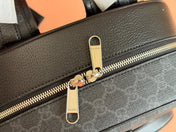MEDIUM GG BACKPACK 40 IN DARK GREY AND BLACK CALFSKIN