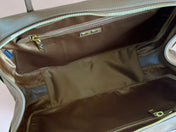 BEAU TOP HANDLE BAG 34 IN TAWNY BROWN SMOOTH CALFSKIN