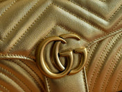 MARMONT MEDIUM SHOUDER BAG 26 IN YELLOW GLOSSY CALFSKIN