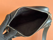 SMALL JUMBO CROSSBODY 23 IN GREY AND BLACK GRAINY GG LAMBSKIN