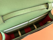 EMBLEM WALLET GG MONOGRAM 20 IN SAGE GREEN SMOOTH CALFSKIN