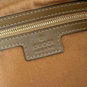 GUCCI 26S TOP HANDLE BAG 35 IN BROWN SUEDE